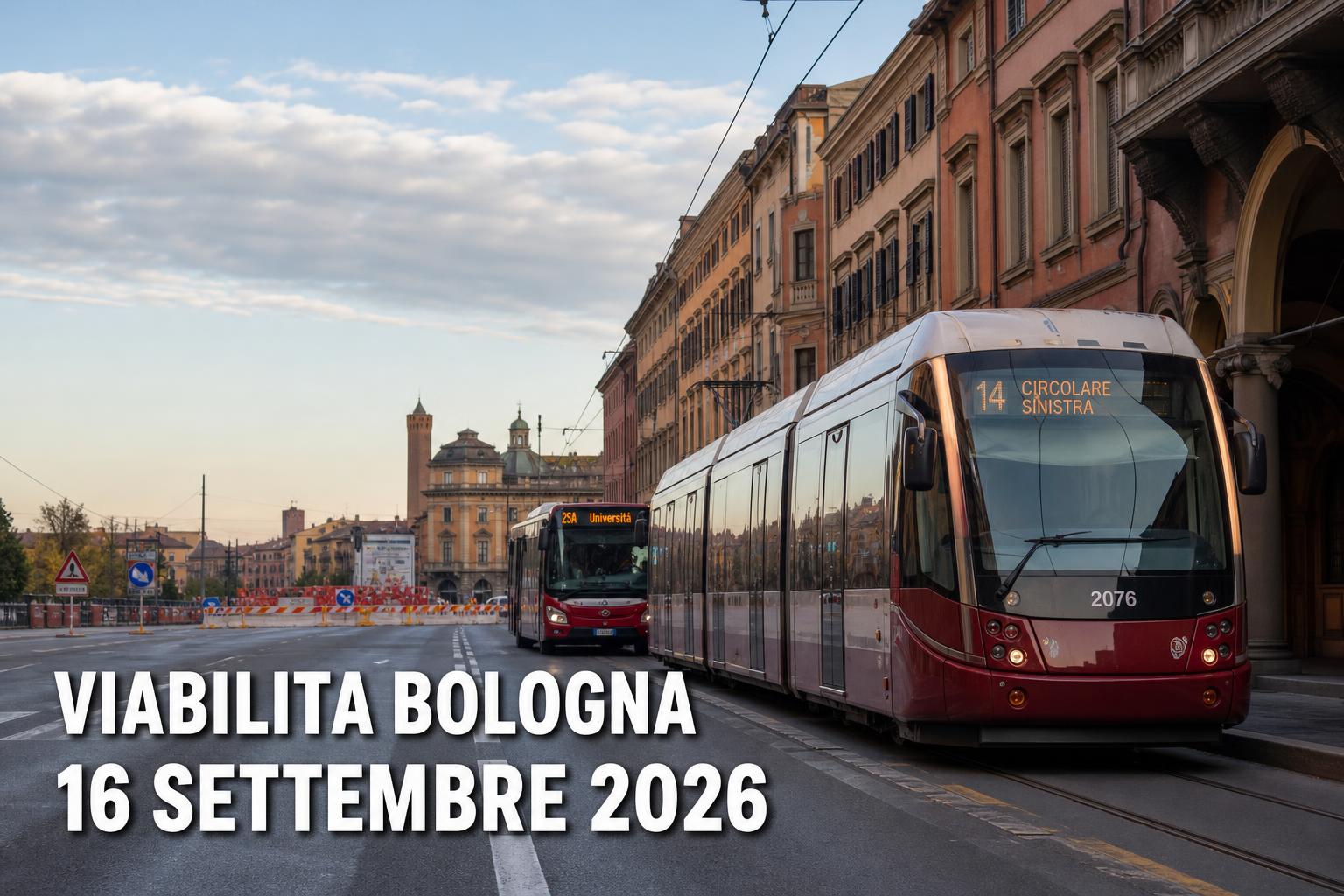 Viabilità e trasporti a Bologna oggi, mercoledì 16 settembre 2026: chiusure e aggiornamenti